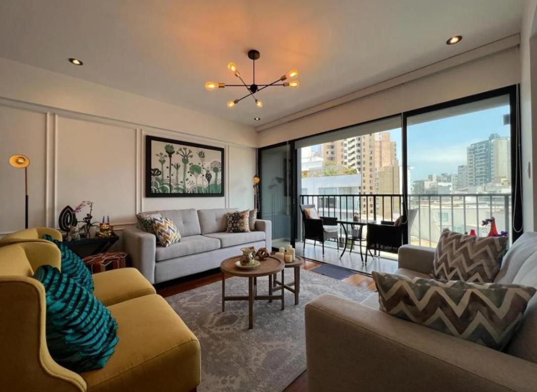 Exclusivo Y Moderno Depa En Miraflores Vista Al Mar Y A La Ciudad Amoblado Apartments Lima Eksteriør bilde